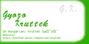 gyozo kruttek business card